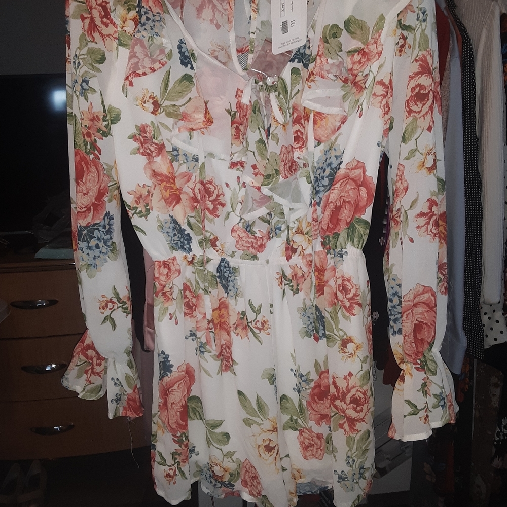 Flying Tomato Floral Romper